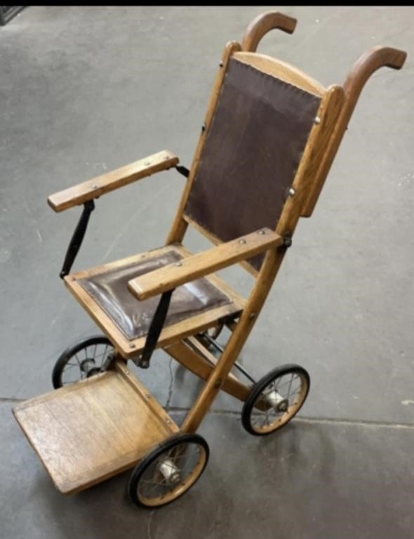 Rare Antique Colson Company Invalid Chair