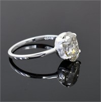 APPR $3100 Moissanite Ring 2.4 Ct 925 Silver