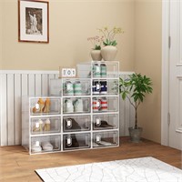 12 Pack Clear MZPVK Shoe Boxes