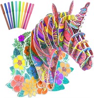 3D Unicorn Puzzle & Coloring Set x4