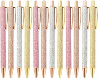 PASISIBICK 12pcs Sparkle Ballpoint Pens