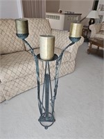 Green Speckled Candle Stand