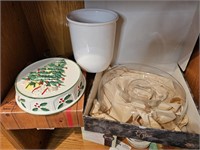 Chip Bowl, Cake Mold & Utensil Jar