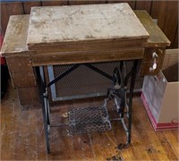 Minnesota E Treadle Sewing Machine in Cabinet