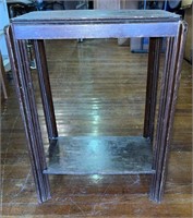 Small Wood Side Table, 12"D x 18"W x 24" Tall