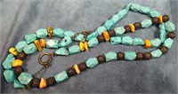 16" Double Strand Turquoise Necklace