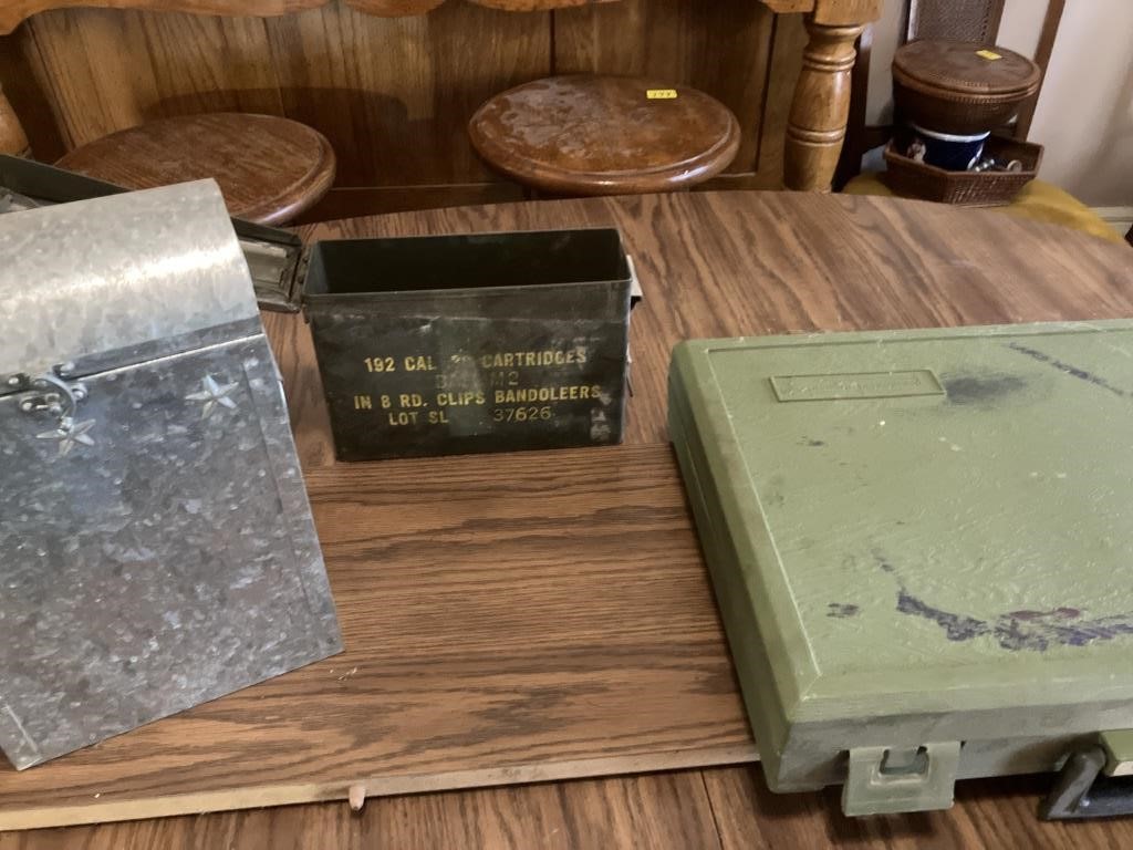 Military Ammo box & plastic toolbox