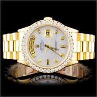 Rolex 18K YG Presidential Diamond Wristwatc