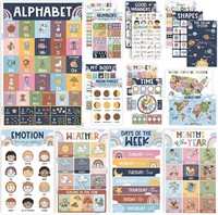 Boho V2 Toddler Learning Posters 11*17 inch x5
