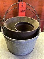 Antique Metal Buckets