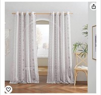 NICETOWN Flax Semi Sheer Linen Curtains