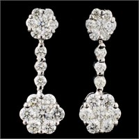 18K Gold 2.29ctw Diamond Earrings