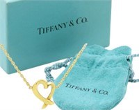 Tiffany & Co 18kt Gold Loving Heart Necklace