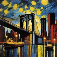 Brooklyn Bridge Starry Night LTD EDT Van Gogh LTD