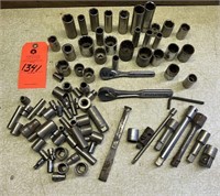 Assorted Craftsman Sockets, Ratchets, and Extensio