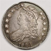 1823 Bust Half Dollar - XF-AU Grade
