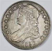 1830 Bust Half Dollar XF-AU grade