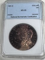 1881 s MS66 Toned Morgan Dollar- $400 CPG