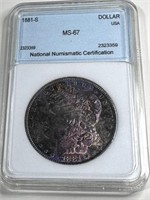 1881 s MS67 Morgan Dollar- $1250 CPG