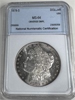 1878 s MS64 OBV-DMPL Morgan Dollar-$375