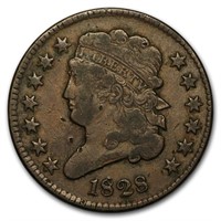 1828 Half Cent 13 Stars