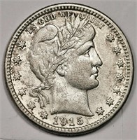 1915 s Barber Quarter Dollar Nice Eye Appreal