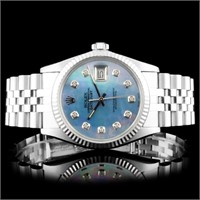 Rolex DateJust SS Diamond Wristwatch