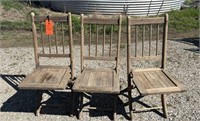 Antique Wooden Folding Chairs