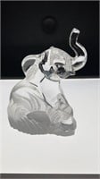 6" Lenox crystal elephant sculpture TRUNK UP