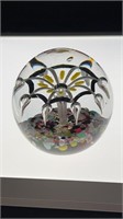 Large art, glass multicolor paperweight