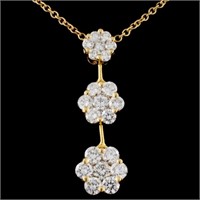 18K Yellow Gold 2.02ctw Diamond Necklace