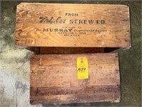 Antique Wooden Hardware Boxes