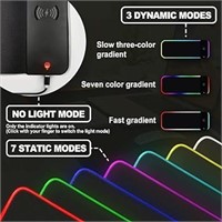 RGB Wireless Charging Mouse Pad 15W, XL 900x300x