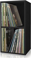 Way Basics 2-Shelf Cube Book Case, Vinyl LP Record