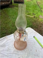 Vintage Kerosene Lamp- Pink Base