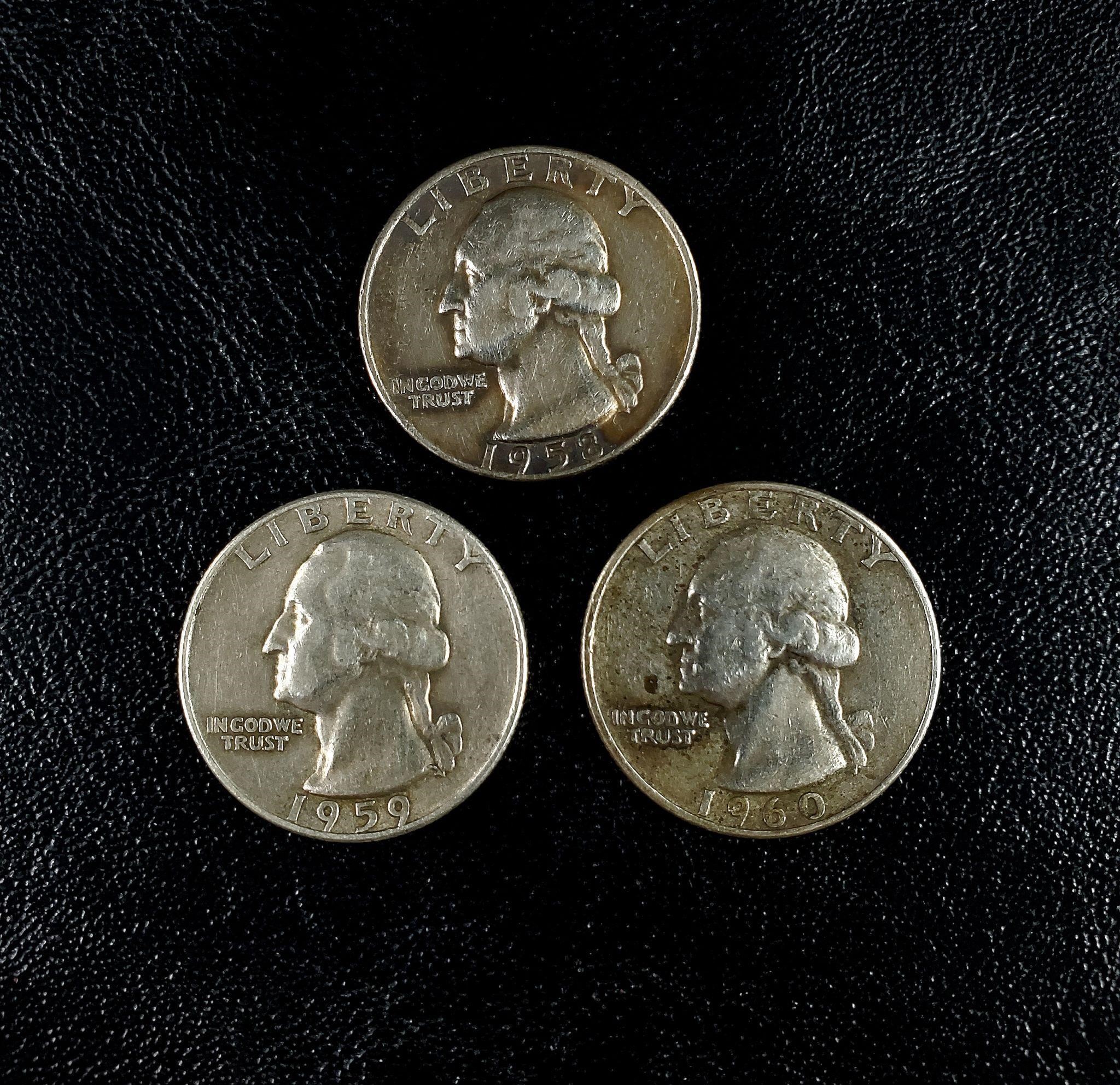 90% Silver Quarters from  the 50's