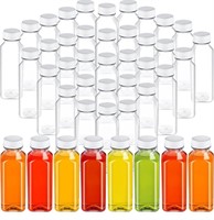 48 Pcs Plastic Juice Bottles Bulk with Caps,