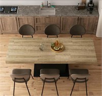 Rectangle Pedestal Base Dining Table for 6
