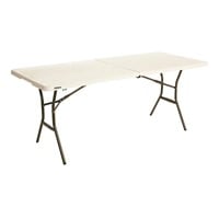 Lifetime 6 Ft. Fold-in-Half Table: Almond, Brown
