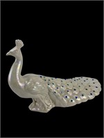 Holland Mold Ceramic Peacock HandPainted Jeweled