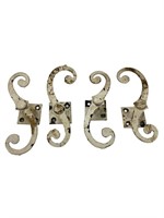 Antique wrought iron tie-backs or hold-backs