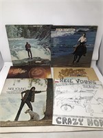 Vintage LP vinyl records John Denver Neil young