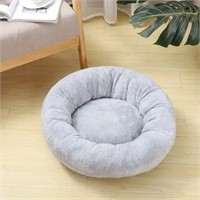 Short Plush Pet Mat/Bed Light Grey