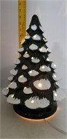 NEW CERAMIC LIGHTED CHRISTMAS TREE-13" TALL
