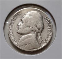 SILVER WAR NICKEL-1945-P