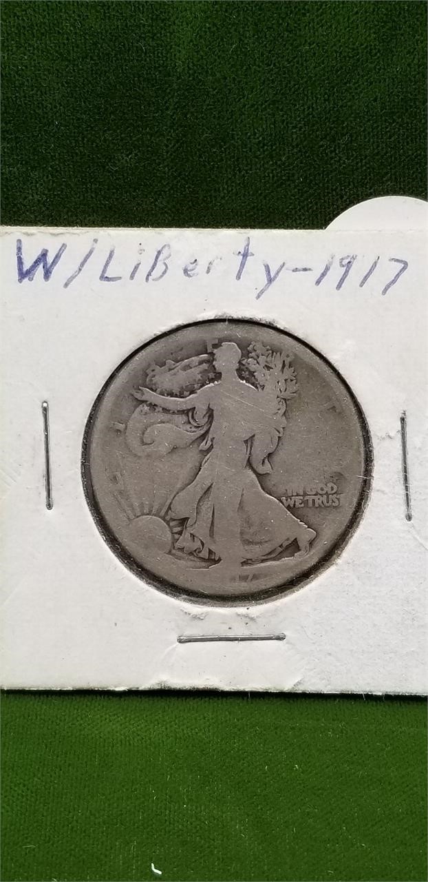 1917 WALKING LIBERTY HALF DOLLAR