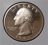 PROOF WASHINGTON QUARTER-1987-S