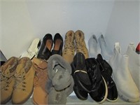 Black Crate of Various Womens Shoes 6-9 sizes