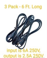 PACK OF 6 CABLE ADAPTER POWER PLUGS POWER SOURCE