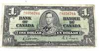 Billet de UN DOLLAR canadien 1937